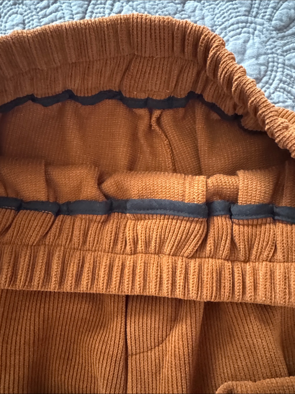 Wide-Leg Corduroy Pants In Burnt Orange — image 4 of 7